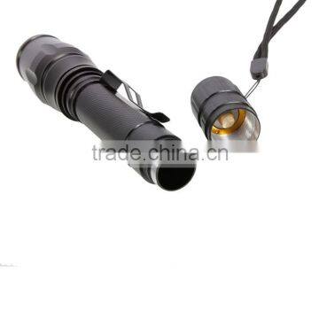 XML-T6 LED 5 Mode Focusing LED Torch Flashlight Black photo-6