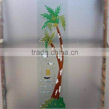 high top quality china factory tempered interior door glass panel