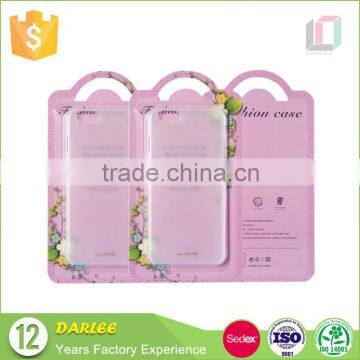 High quality print your logo clear window recycled materials phone case packaging