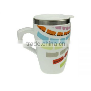 China supplier Hot selling double wall ceramic mug