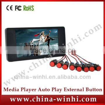 Plastic shell shelf edge external button lcd in store display screen lcd media display 7 inch lcd advertising player