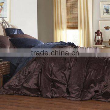 Flannel Fleece Winter Thick Duvet Cover Sets Coffee Full Queen King Size 4pcs Warm Bedding Set Bedclothes Bedsheet/Bed Linen