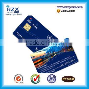 Top quality CR80 PVC contact IC card with AT88SC153 chip