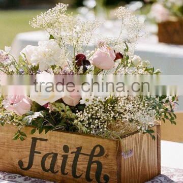 Beautiful wooden wedding centerpiece