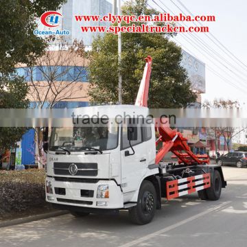 Dongfeng kingrun 10m3 hydraulic lifter garbage truck for sale