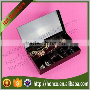 Made in China Black Colour 7 Bins Acrylic Jewelry Box Jewel Case photo-2