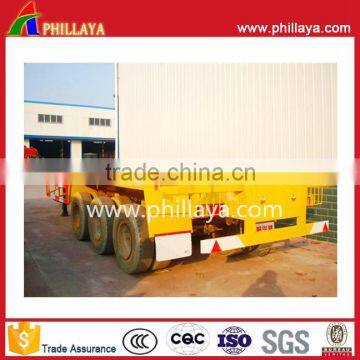 Phillaya 2 or 3 Axle Shipping Container Trailers 20ft 53feet Skeleton 40 ft Flatbed Container Semi Trailer for Sale photo-3