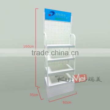 3-tire solid metal floor supermarket goods display stand