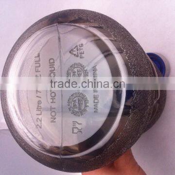 LOW MOQ!Cheap 2.2 Liter Clear Plastic Water Jugs With Lids/Water Jug With Side Handle/Drinking Water Plastic Sports Bottle Mega photo-5