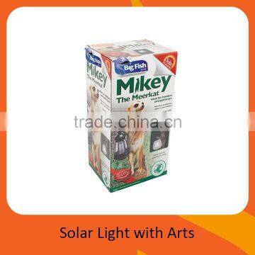 Solar Powered Meerkat With Lantern Polyresin Garden Light With 1 Bright White LED Light photo-3
