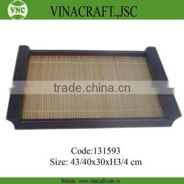 Black bamboo tea tray