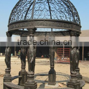 China factory direct selling greenhouse garden 6 columns cast iron gazebo