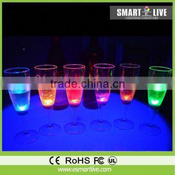 Factory sale illuminated liquid active LED Light up champagne Cup