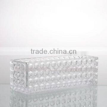 29.8/25/20cm Length Clear Dot Home Decor Sqnare Vase photo-4