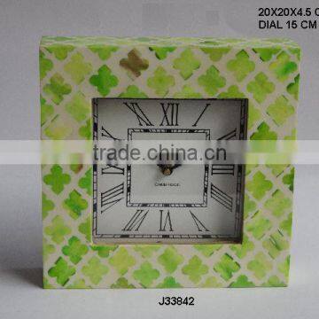 Green Bone mosaic table clock other mosaic also available