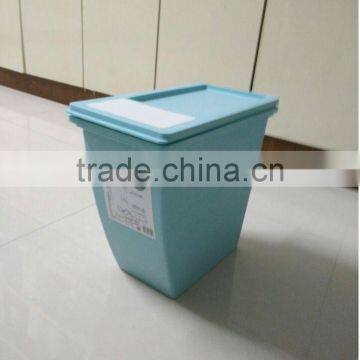 pure color plastic round trash can /ash-bin/plastic waste container for home use