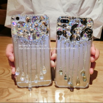 Crystal Diamond Cell Phone Cover Silicone Mobile Phone Cases for IPhone7/7Plus/6/6s/6plus/6splus Soft Tpu Shell Housing photo-3