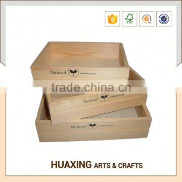 High quality wooden storage basket for fruit&vegetable