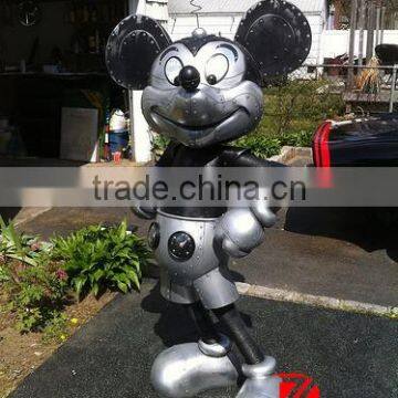 Cool bronze Mikey Mouse statue famous cartoon sculptures