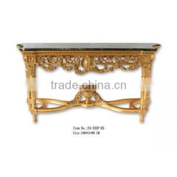 Made in China Foshan Factory Baroque Furniture Console Gold photo-3
