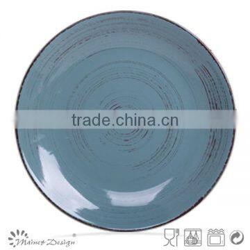 10.5" Ceramic Color With Antique Finish Dinner Plate photo-5