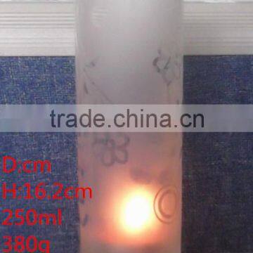 250ml 8oz Frosted Tall Glass Candle Cup Glass Candle Jar photo-2