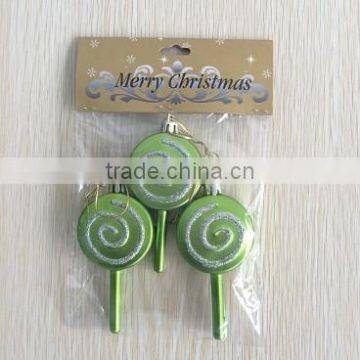 2015 New Design 3 pcs of Christmas Decoration lollipop shape