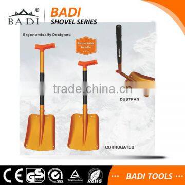 ergonomic T handle aluminum telescopic snow shovel