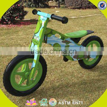 2017 Wholesale cheap wooden childrens bike without pedals for toddlers W16C175