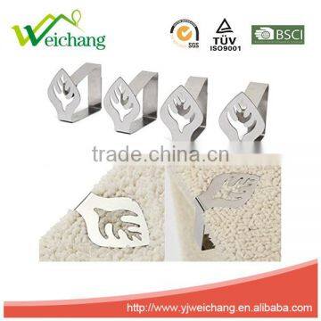 WCTS03M 4pcs Leaf Stainless Steel Table Cloth Clips Table Cover Holder Party Picnic Clamps photo-2
