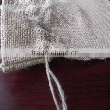 100% Jute Fabric Drawstring Pouches Bag photo-2