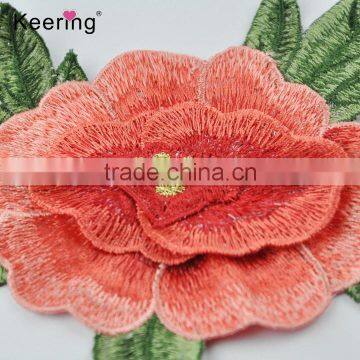 Sew-on Patches Flower Embroidery Motif Applique Women for Wedding Patch Dress photo-3