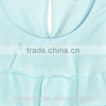 2016 Children Little Girls Flowy Tiered Sleeveless Top HST8035 photo-6