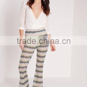 Bangkok Style Lady Wave Effect Skinny Flare Pants OEM Service photo-2