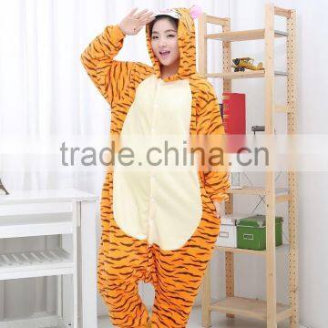 flannel cartoon adult animal jumpsuit animal pajamas jumpsuit jump tiger design