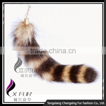 CX-R-13 New Style Genuine Raccoon Fur Tail Keychain