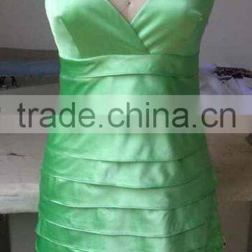 Evening dress female's party dress Silk satin dress