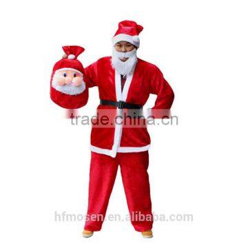 HD2004 Big Sale Full Set Christmas Adult Santa Suit for Man
