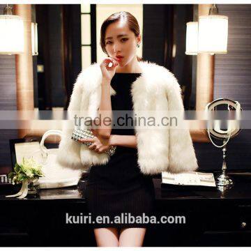 New Fashion 2016 Faux Fox Fur Coat Women Winter Medium Long Luxury Fake Fur Coats Female Jacket Overcoat Mex Mink Coat Ladies photo-3