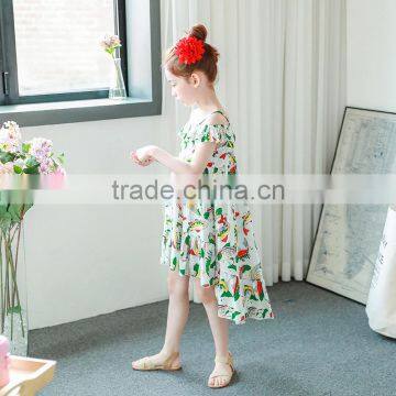 S17613A New Arrival Sleeveless Floral 2017 Summer Kids Girl Dress photo-4