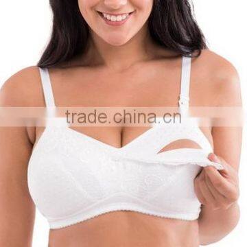 Women's Lace Full Figure Wire Free Nursing Breastfeeding Maternity Bra