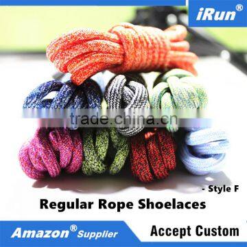 Customized Regular Mottle Pattern Yeezy Round Laces for Hikers - Round Pattern Fitness Shoes Shoelaces Strings - 8 Colors