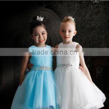 2016 New Girl Wedding Dress Formal Dress For Flower Girl Top Grade Kids Clothes GD90427-3 photo-2