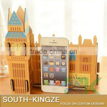 British Big Ben Castle Wood Block Building Shape Creative Pencil Holder/Pen Stack