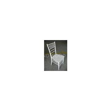 White Wood Chiavari Chair , Ceremony Furniture Chairs For Outdoor