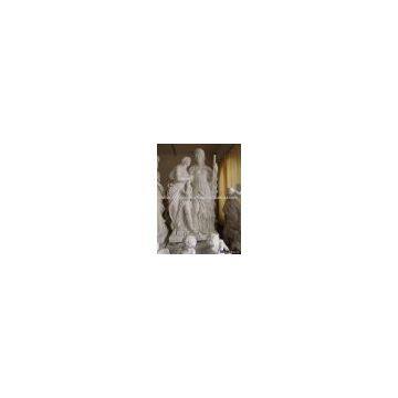White Marble Figure (two Lady Soldiers)