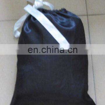 satin shoe bag with ribbon drawstring