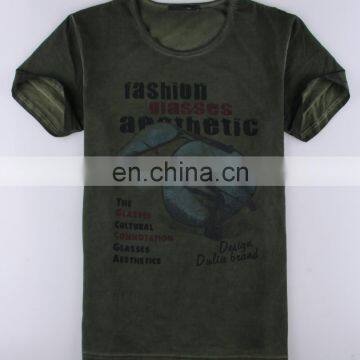 OEM fashion designed garment dyed t-shirt