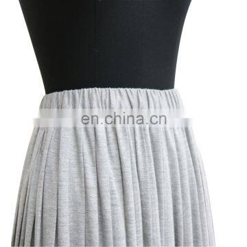 Women Hot Sale Casual Long Pleated Knit Maxi Skirt photo-3
