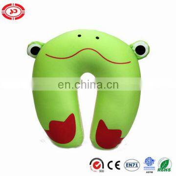 Green frog cute soft lycra cotton kids gift neck pillow